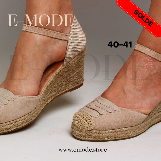 Sandales Compensée BEIGE / REF-0738
