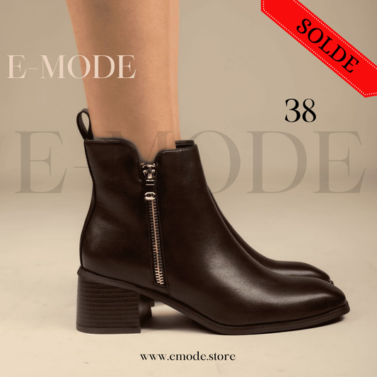 Bottines - Simili cuir - Marron Fonce REF-0904